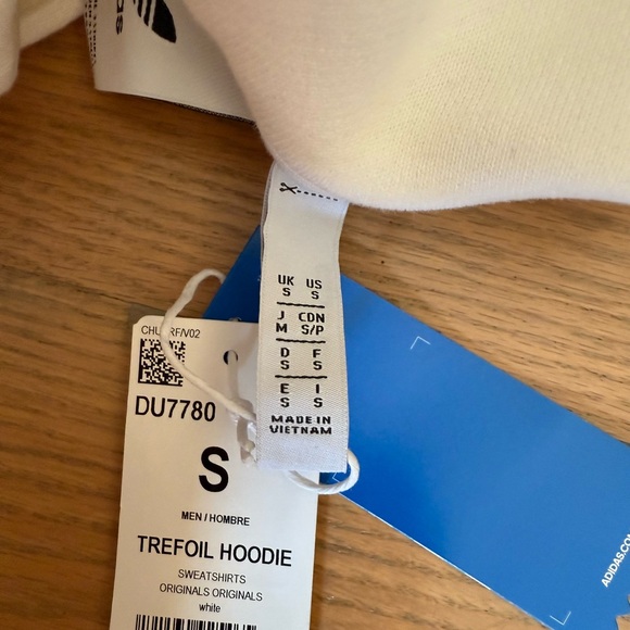 Adidas Classic White Hoodie with Black Trefoil - Men’s Small - Picture 9 of 9